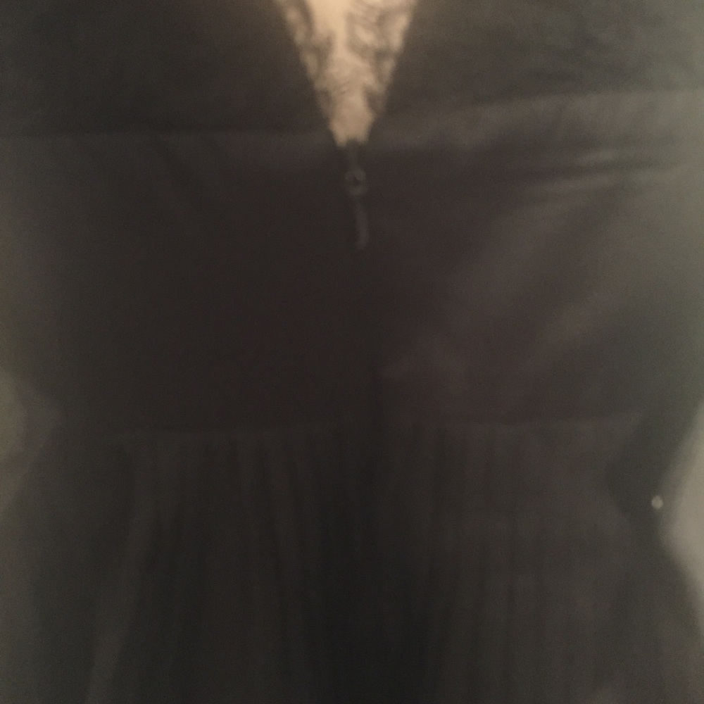 BCBGMaxAzria Black Tiered Lace Fit-and-Flare Cocktail Dress - Picture 7 of 8